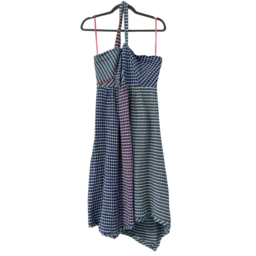 Anthropologie Maeve Wovens‎ Sleeveless Multicolor Waverly Gingham Dress Size 10